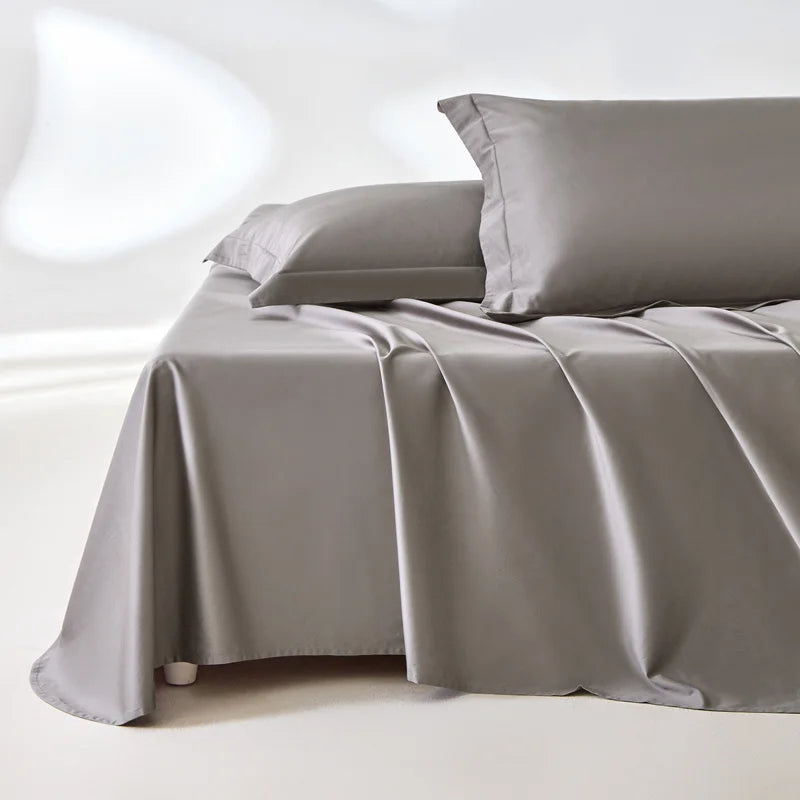 1pc Bed Flat Sheet 100% Egyptian Cotton Solid Color Top Sheets Single Double