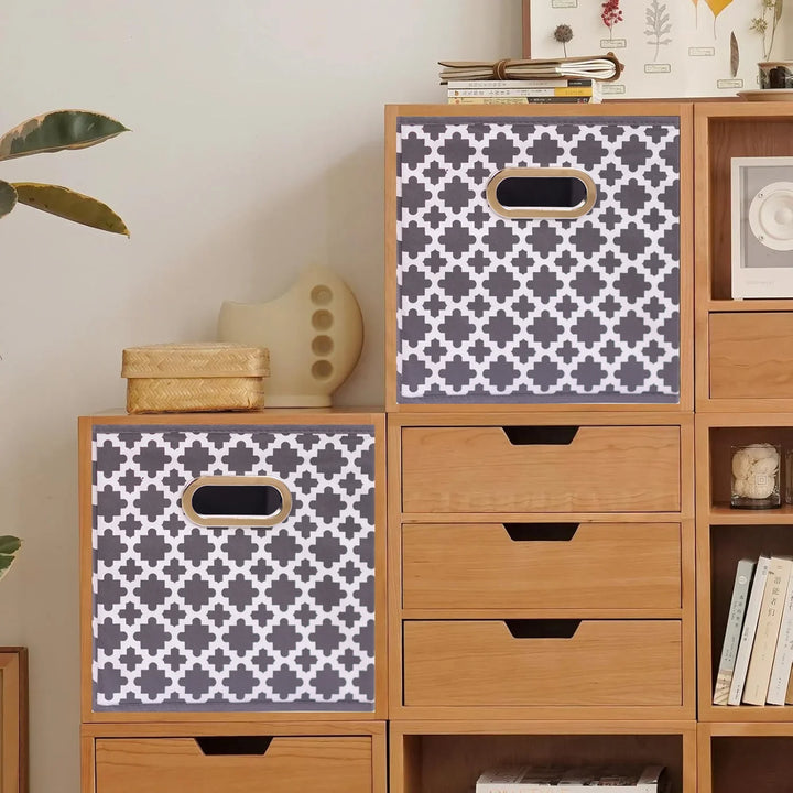 Foldable Organizer Basket With Handle Collapsible Storage Box