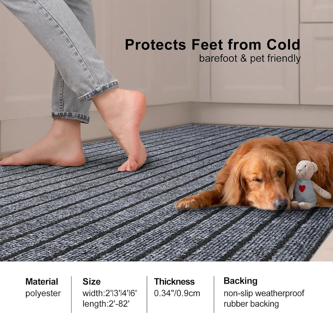 Washable non-slip carpet