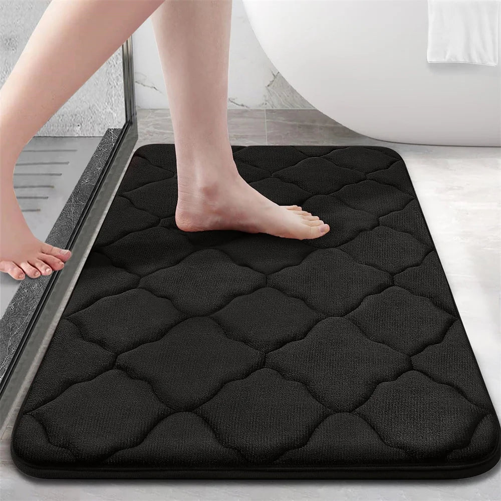 Homaxy Super Absorbent Bath Mat Memory Foam Carpet Non-Slip