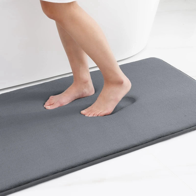 Homaxy Super Absorbent Bath Mat Memory Foam Carpet Non-Slip