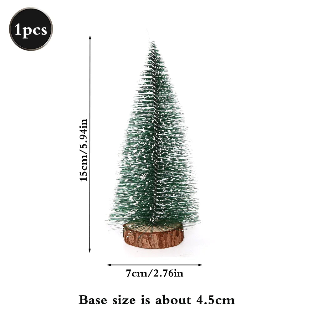 Mini Christmas Tree Bottle Brush Tree Artificial Green Christmas