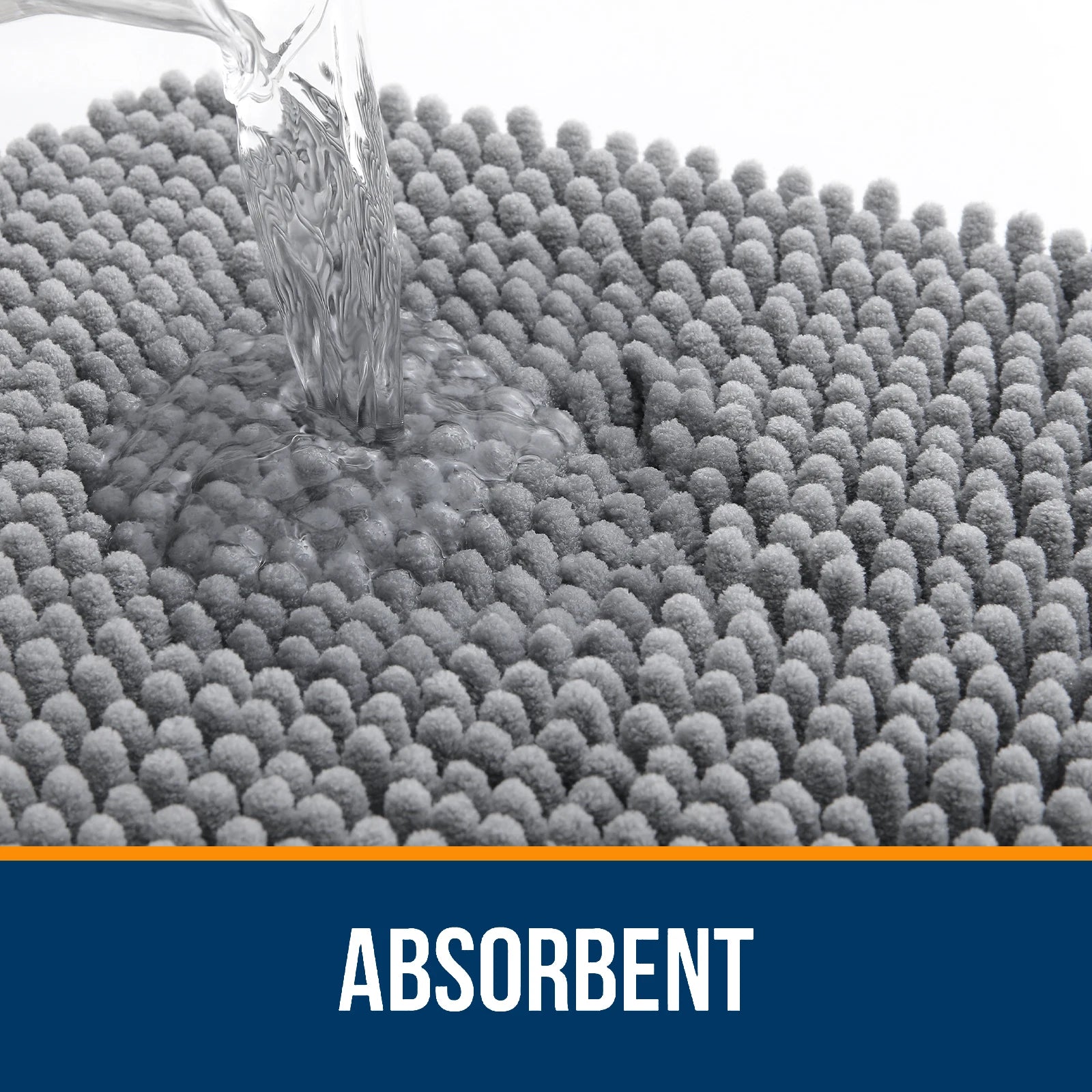 HAPIHAPPY New Chenille Bathroom Rug Mat Extra Soft Thick