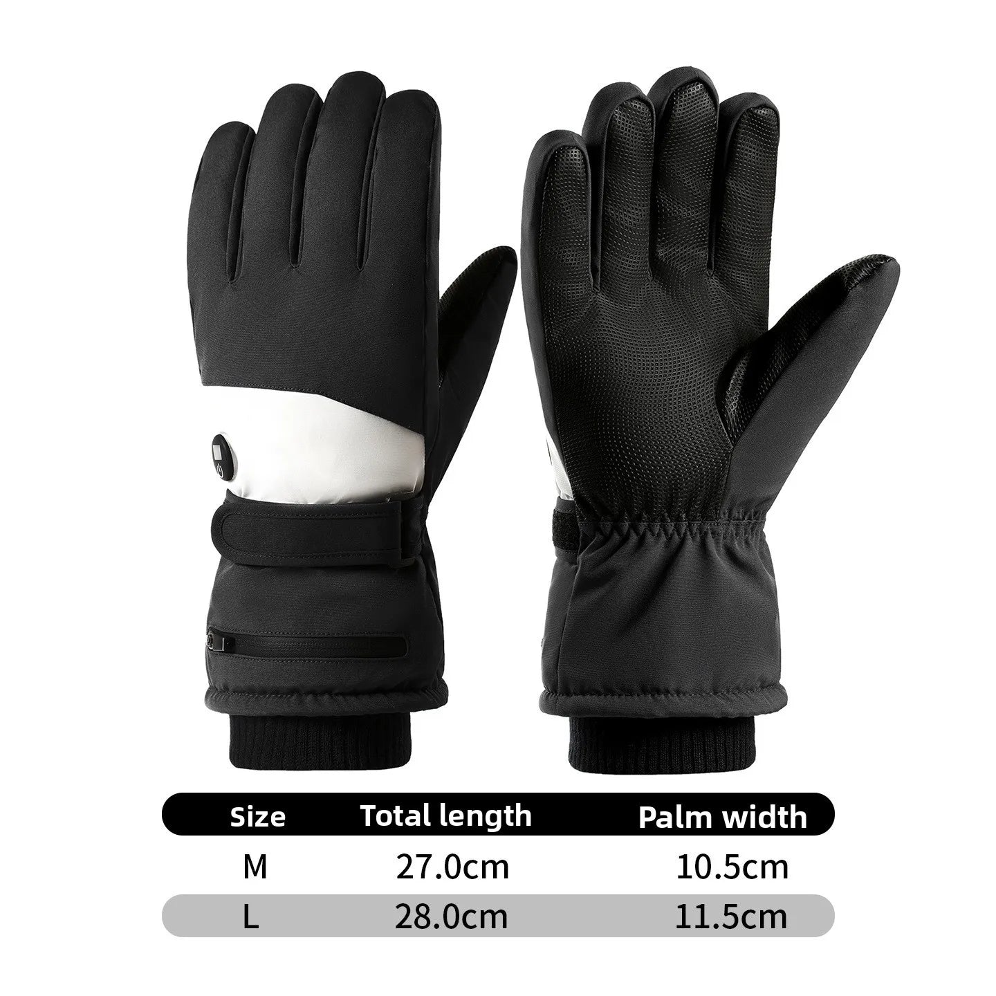 2025 Smart Heated Ski Gloves USB Recharge 3-Heat Carbon Fiber Waterproof