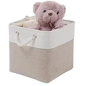 11 x 11 Inch Cube Storage Bins, Large Collapsible Fabric Storage Bin