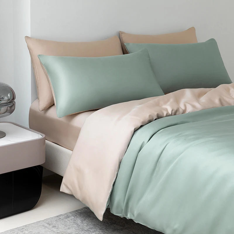 Mulberry Silk Bedding Set Luxury Natural 100% Silk Duvet Cover Set