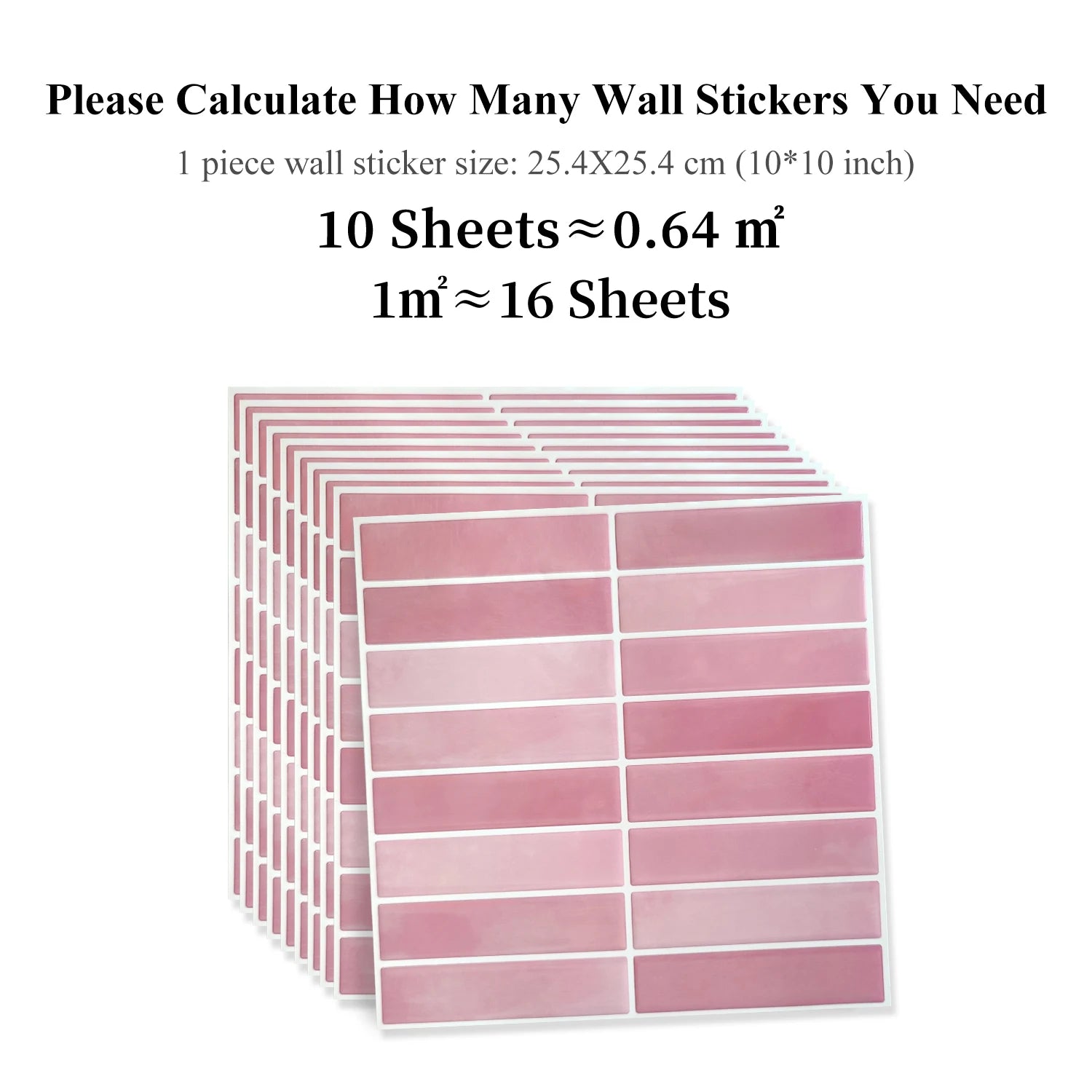 10 PCS Waterproof and Anti-oil Stick-On Tiles