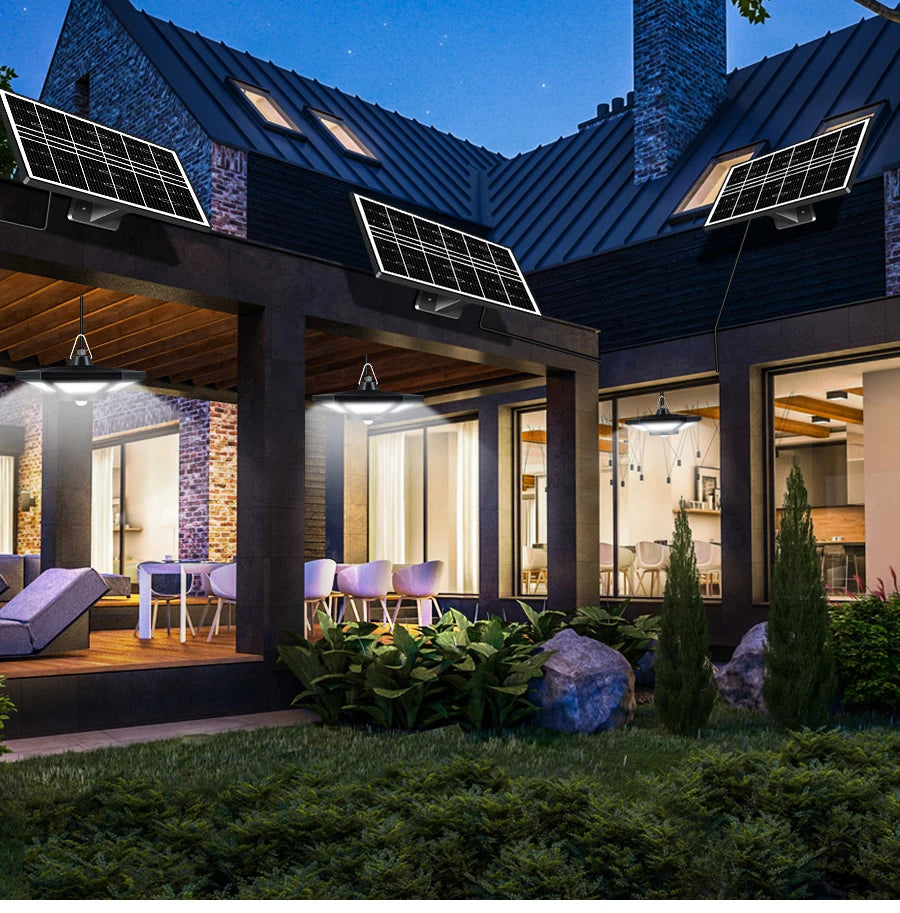 Solar Shed Light Solar Pendant Light Indoor Outdoor 228/180 LED