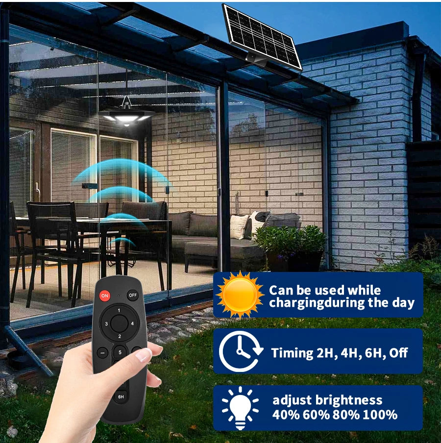 Solar Shed Light Solar Pendant Light Indoor Outdoor 228/180 LED