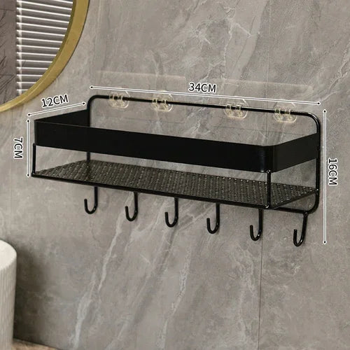 Gold storage rack bathroom storage rack wall mounted