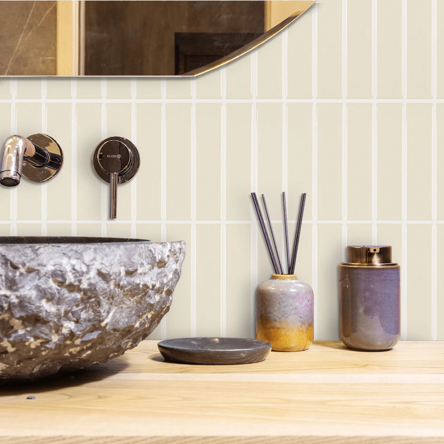 10 PCS Waterproof and Anti-oil Stick-On Tiles