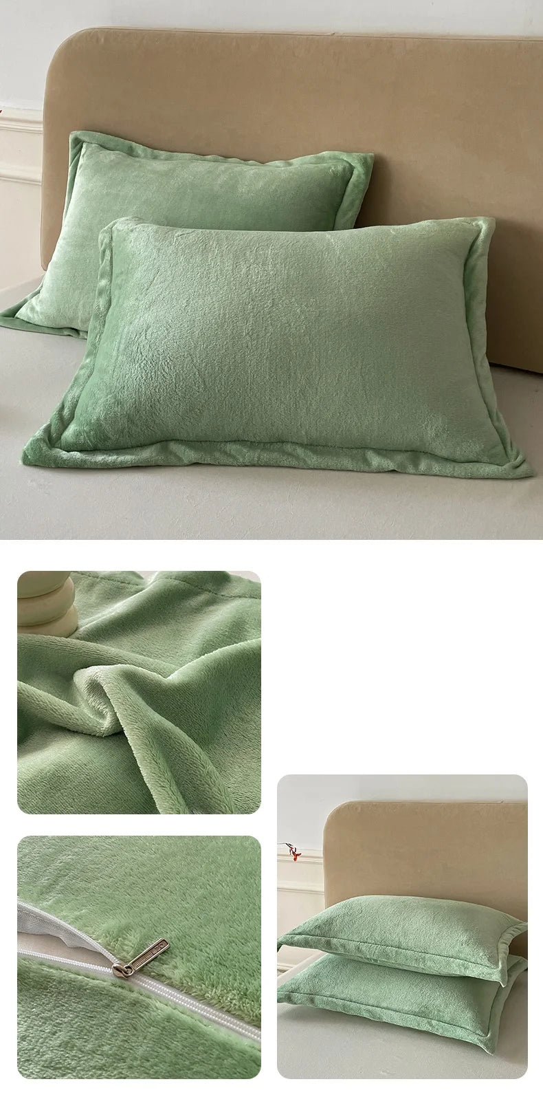 Solid Color Pillows Cover Velvet Pillowslip funda almohada 48x74cm Pillowcase