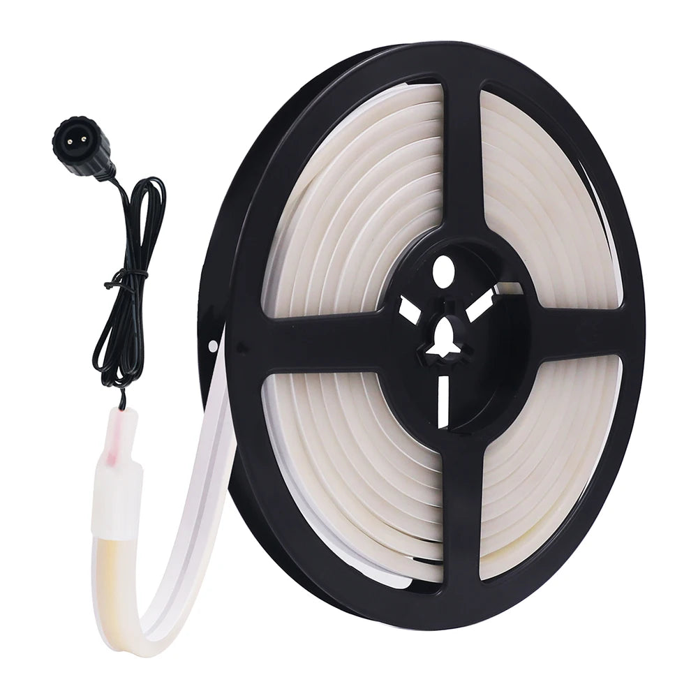 24V LED Neon Light Strip Solar Waterproof 8 Modes 320LEDs/m