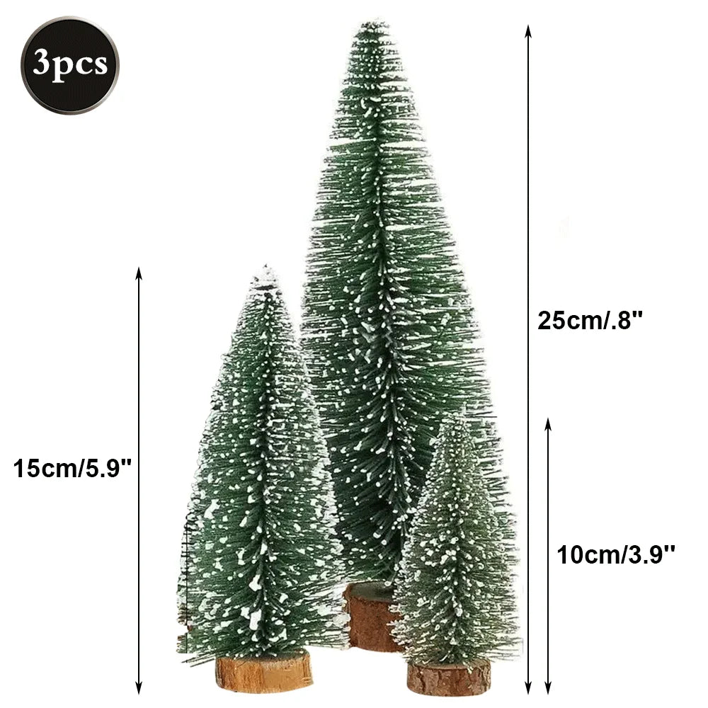 Mini Christmas Tree Bottle Brush Tree Artificial Green Christmas