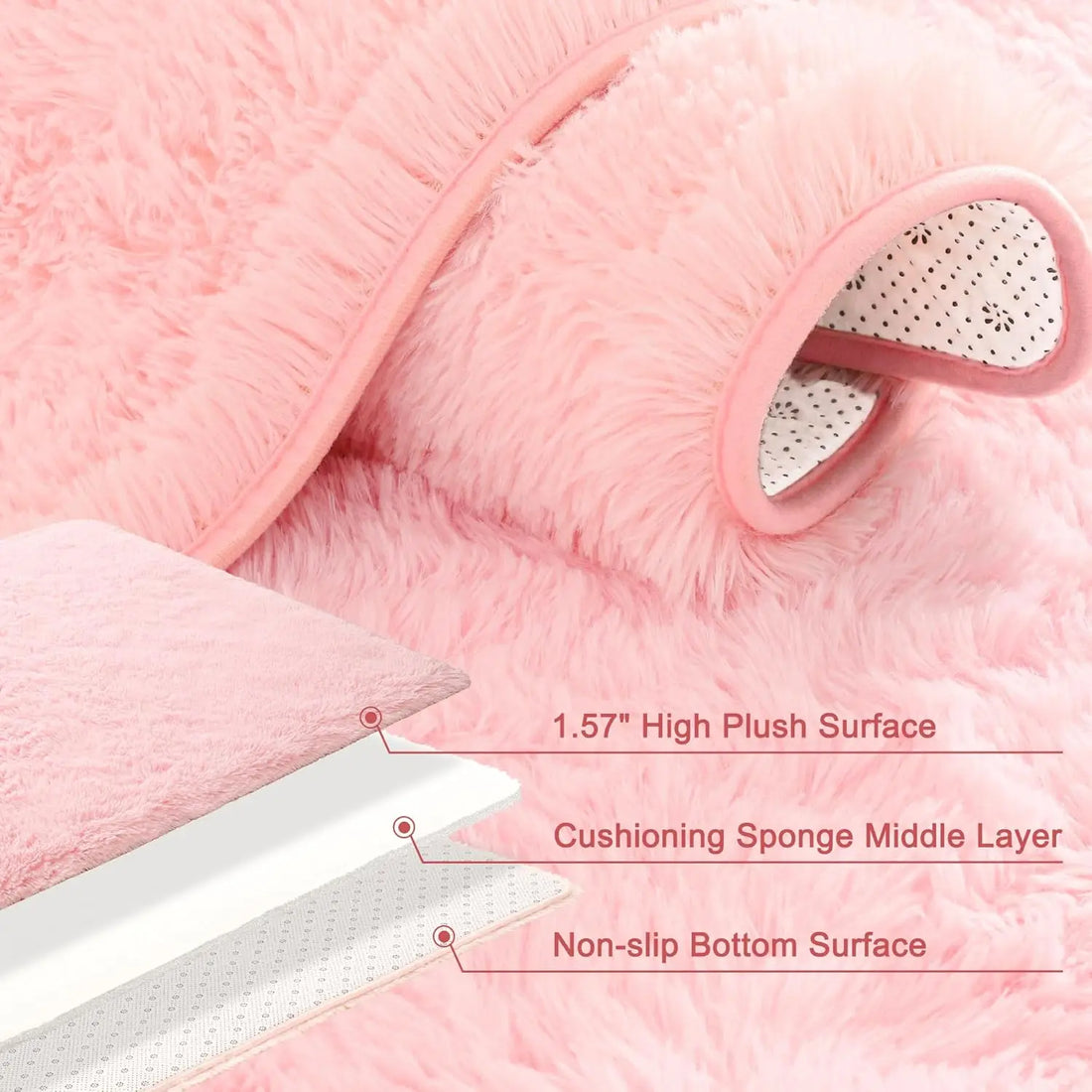 Plush Carpets Fluffy Ultra Soft Indoor Modern Area Rugs