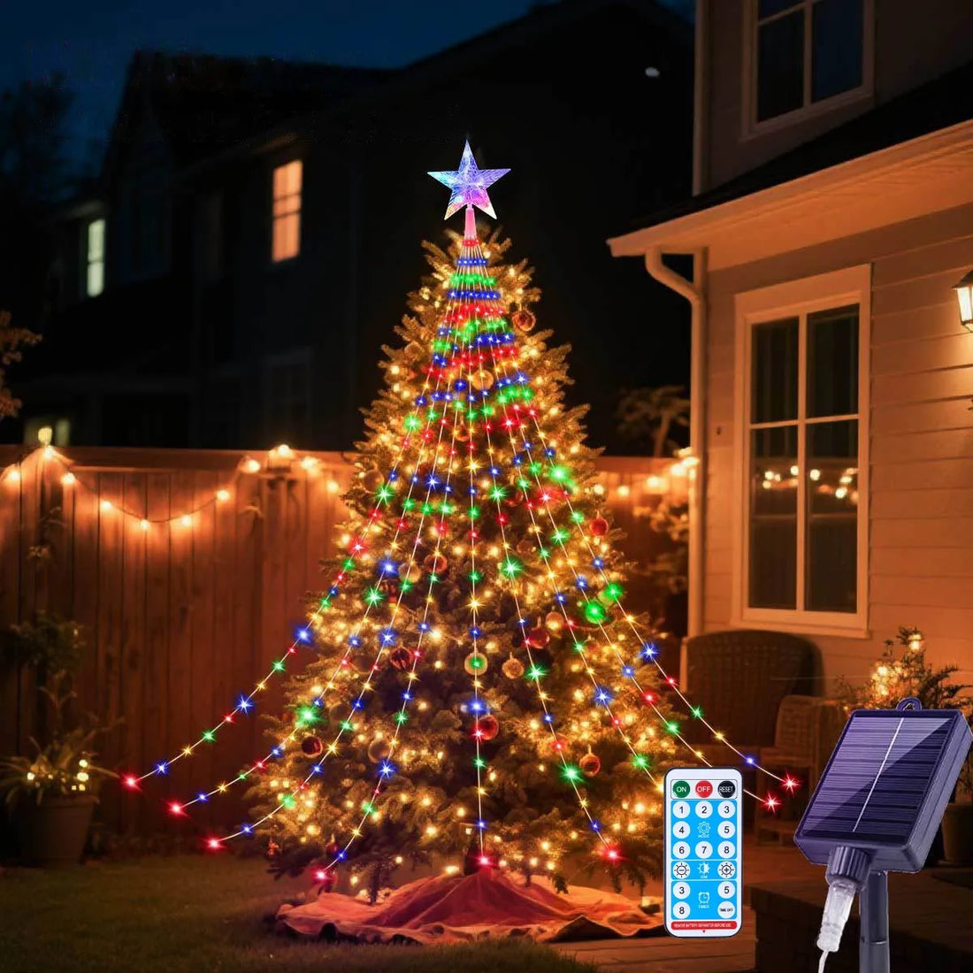 Christmas Decoration Solar String Lights 2/3M LED Star Fairy Lights Outdoor