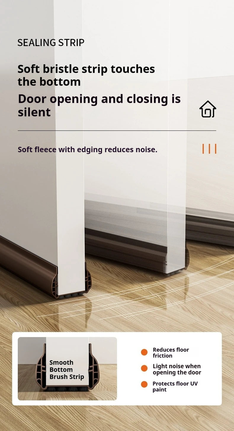 Pvc Door Seal Draft Stopper With 4 Layer Brush Reduce Noise Insect Proof