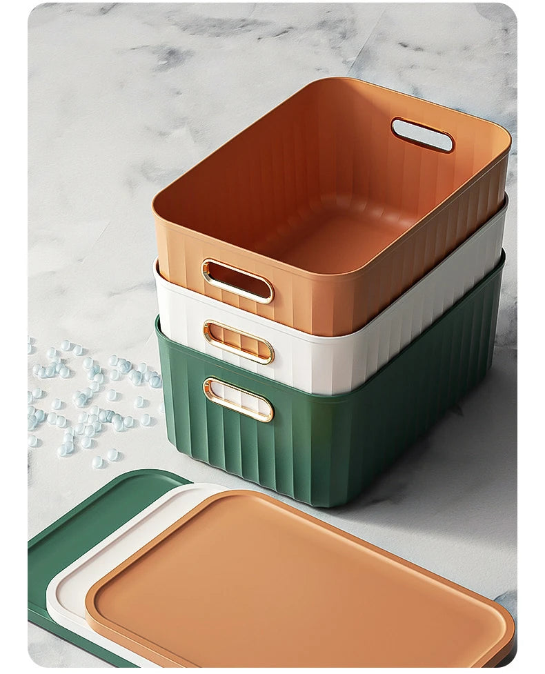 Sundries Storage Boxes with Lid Light Luxury Snacks Toys Storage