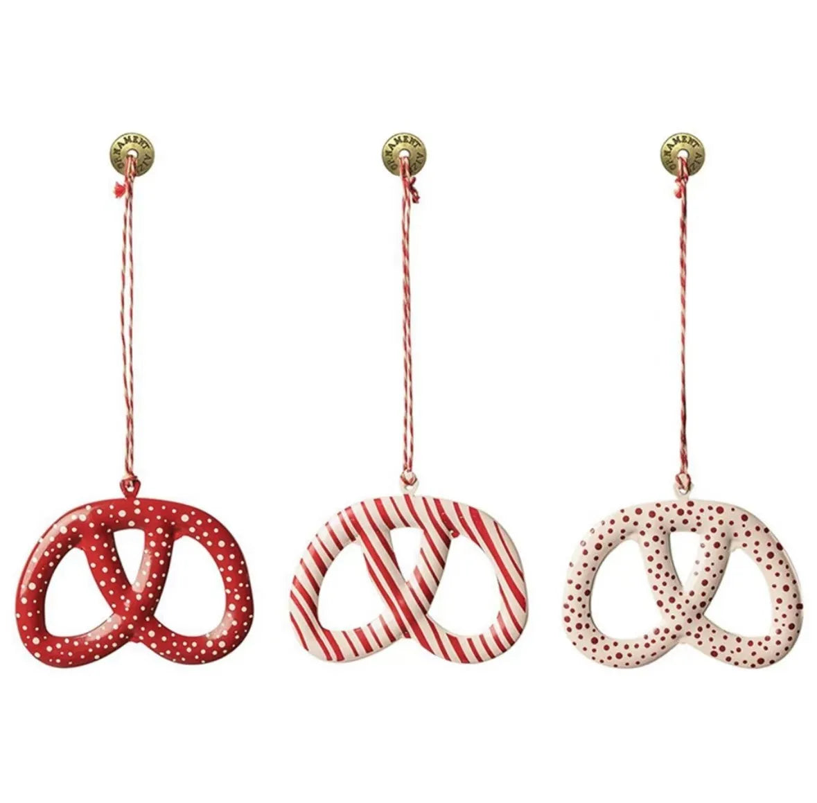 Metal Hand Painted Hanging Christmas Tree Decoration, Holiday Gift