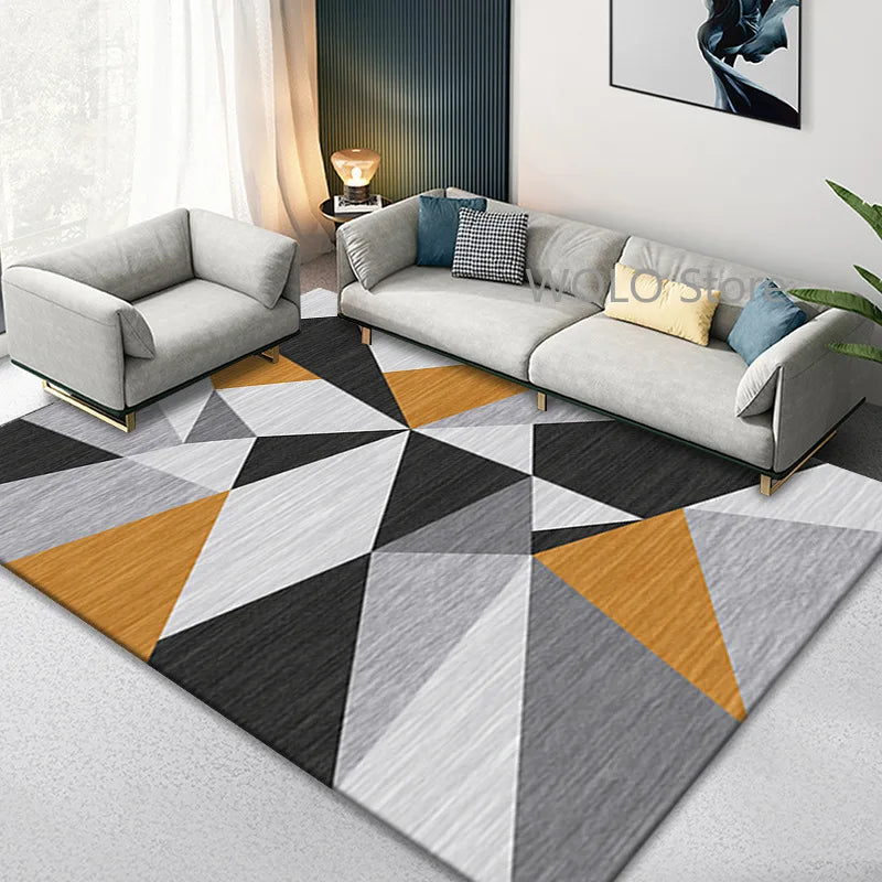 Nordic Marble Geometry Carpets for Living Room
