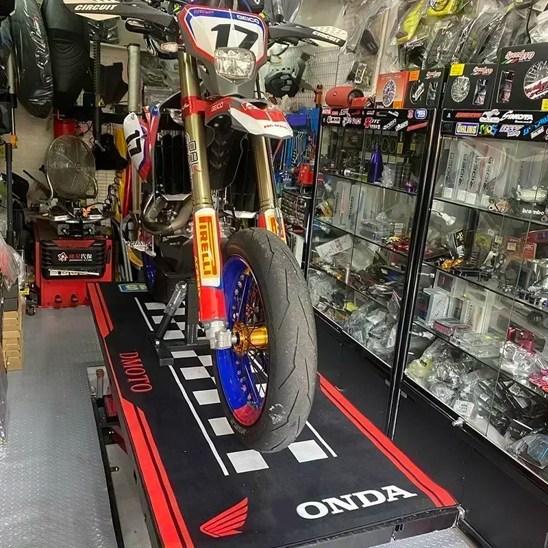 Cool Motorcycle Display Carpet Work Floor Garage Racing Moto