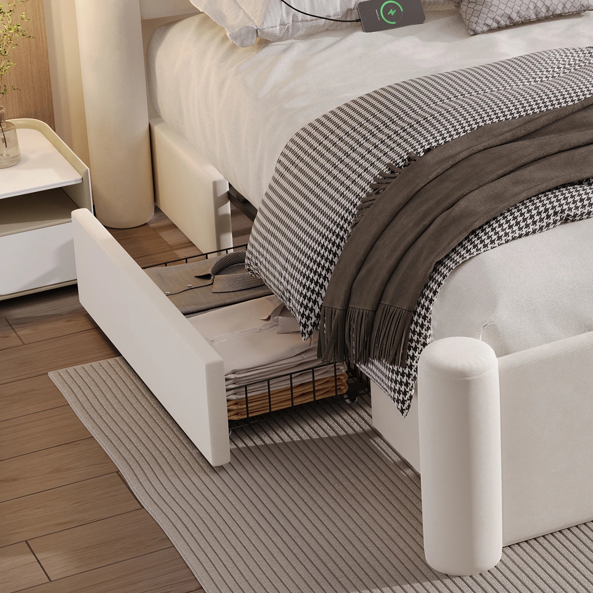 LVHOM Modern 140x200 cm Bed Frame