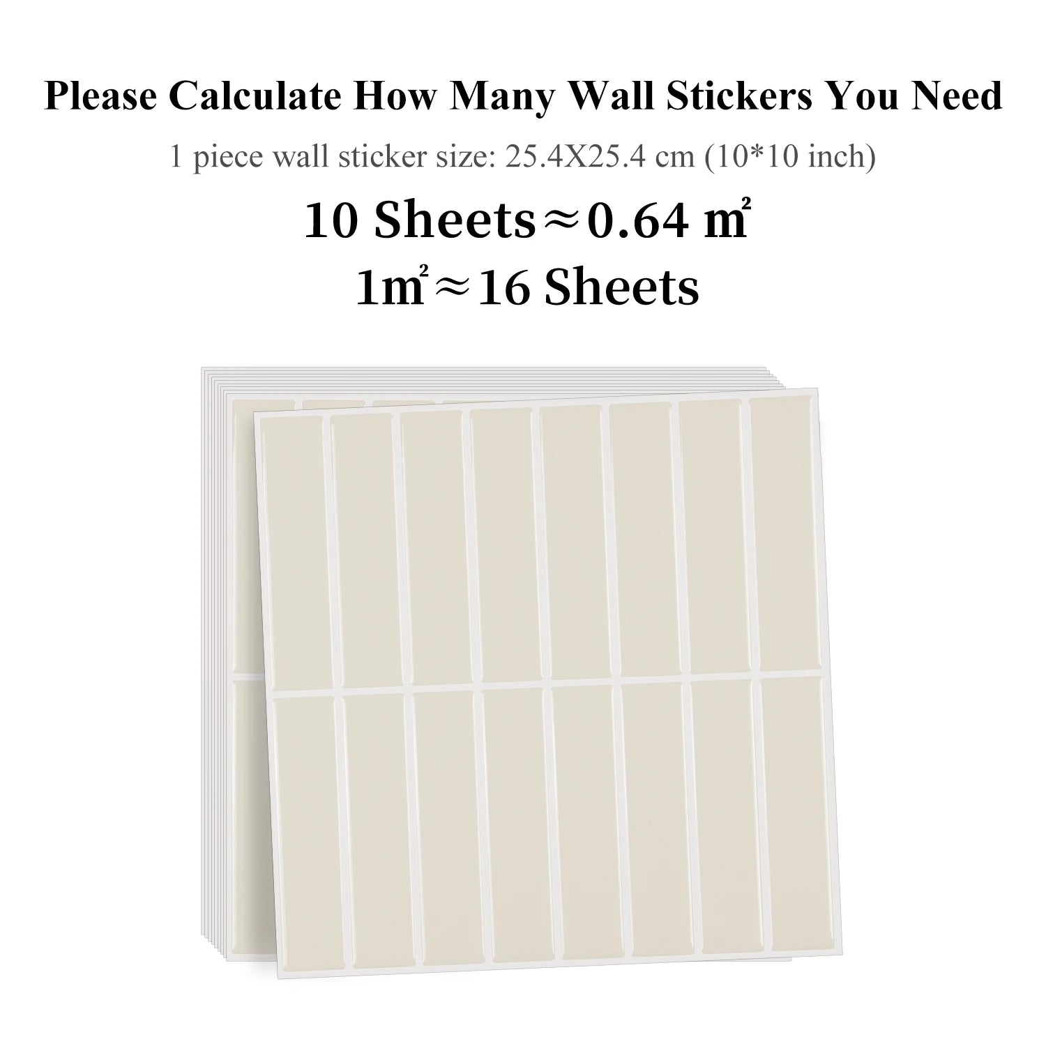 10 PCS Waterproof and Anti-oil Stick-On Tiles