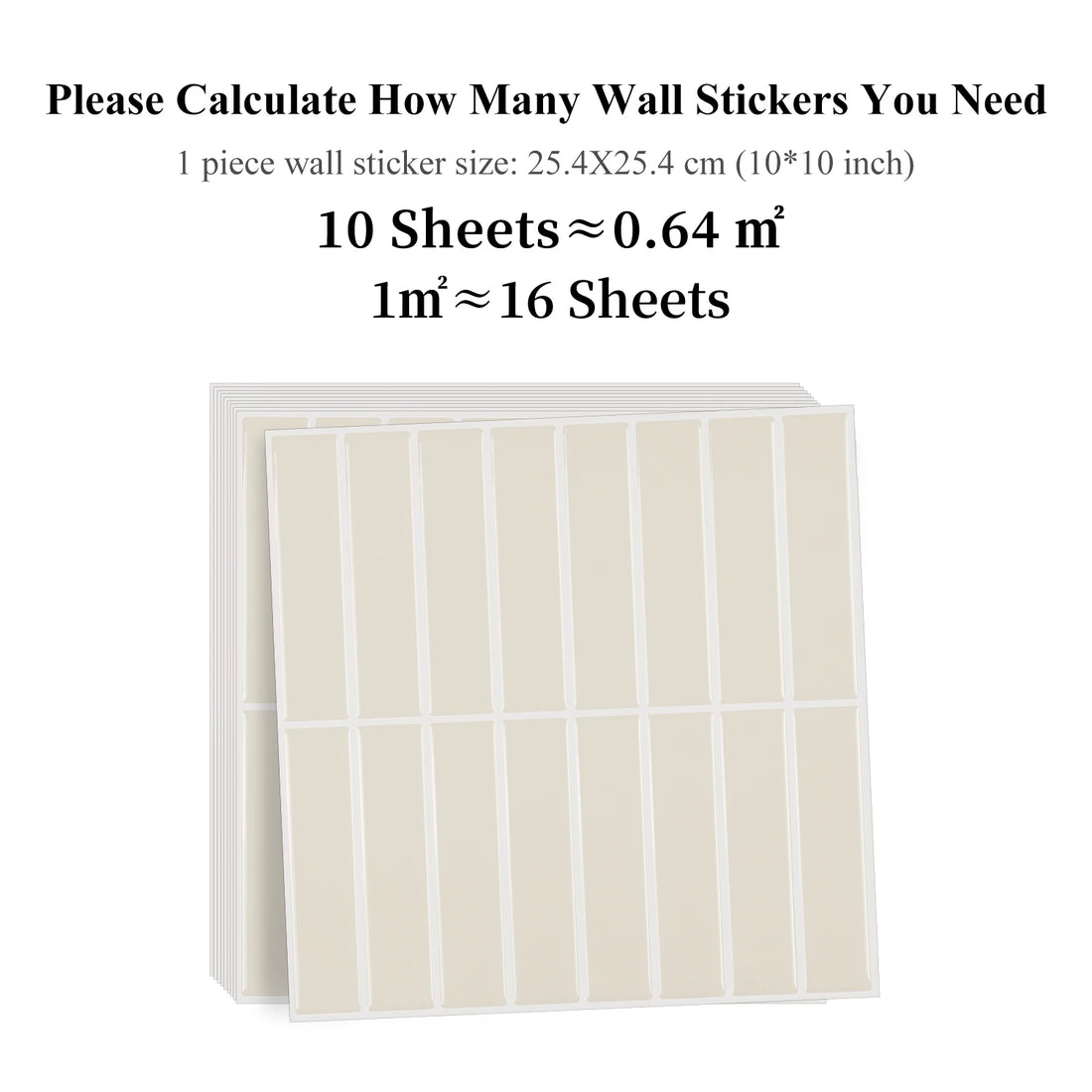 10 PCS Waterproof and Anti-oil Stick-On Tiles