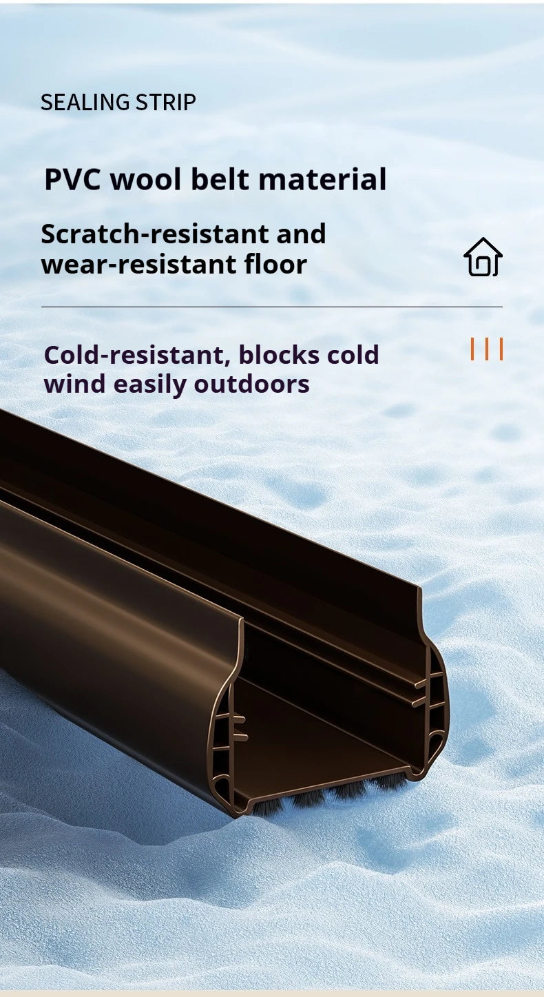 Pvc Door Seal Draft Stopper With 4 Layer Brush Reduce Noise Insect Proof