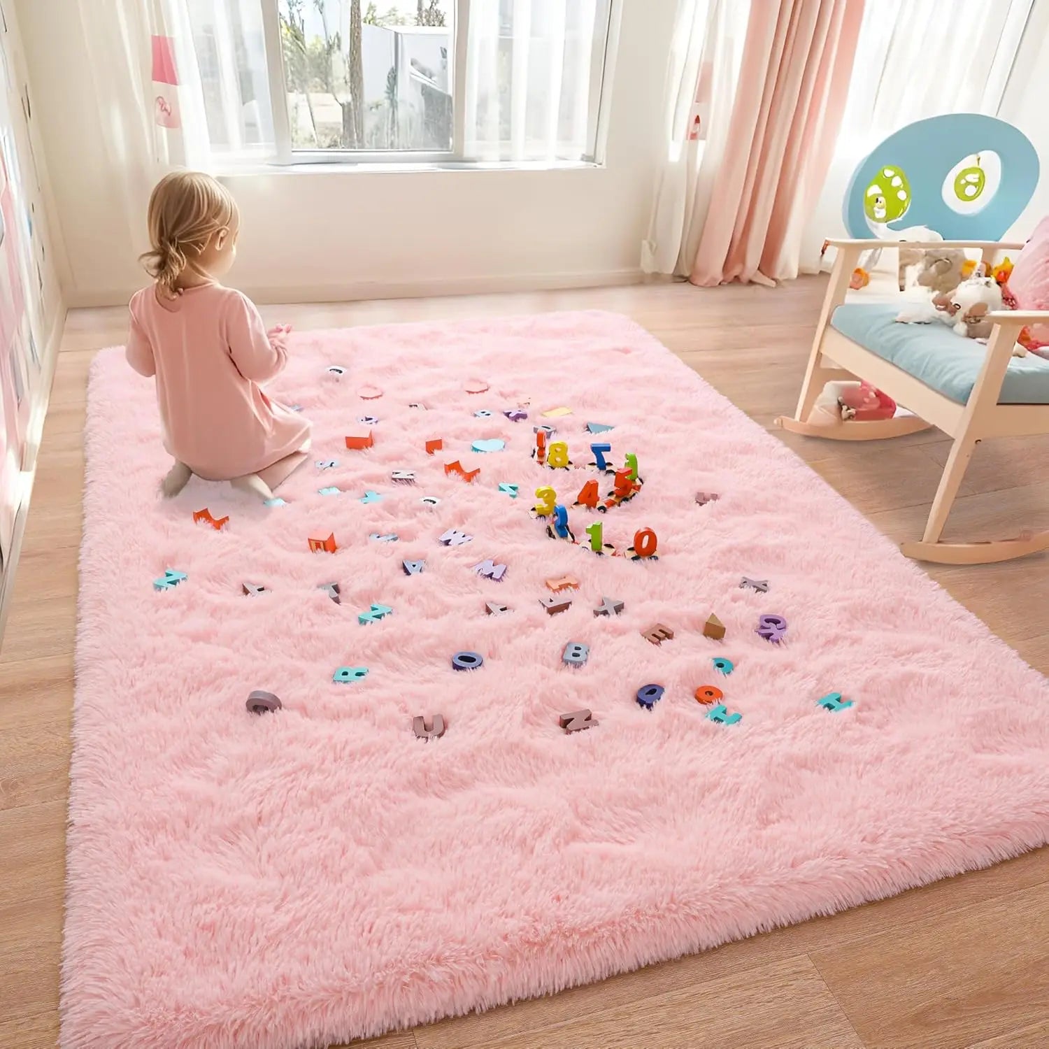 Plush Carpets Fluffy Ultra Soft Indoor Modern Area Rugs