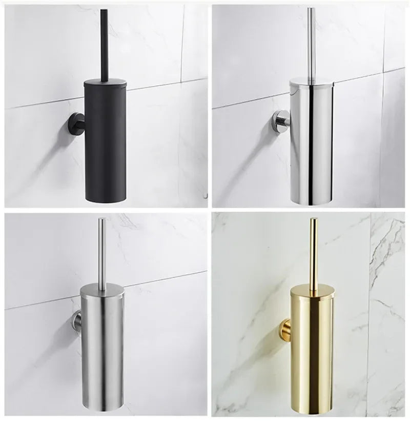 304 stainless steel toilet brush with base