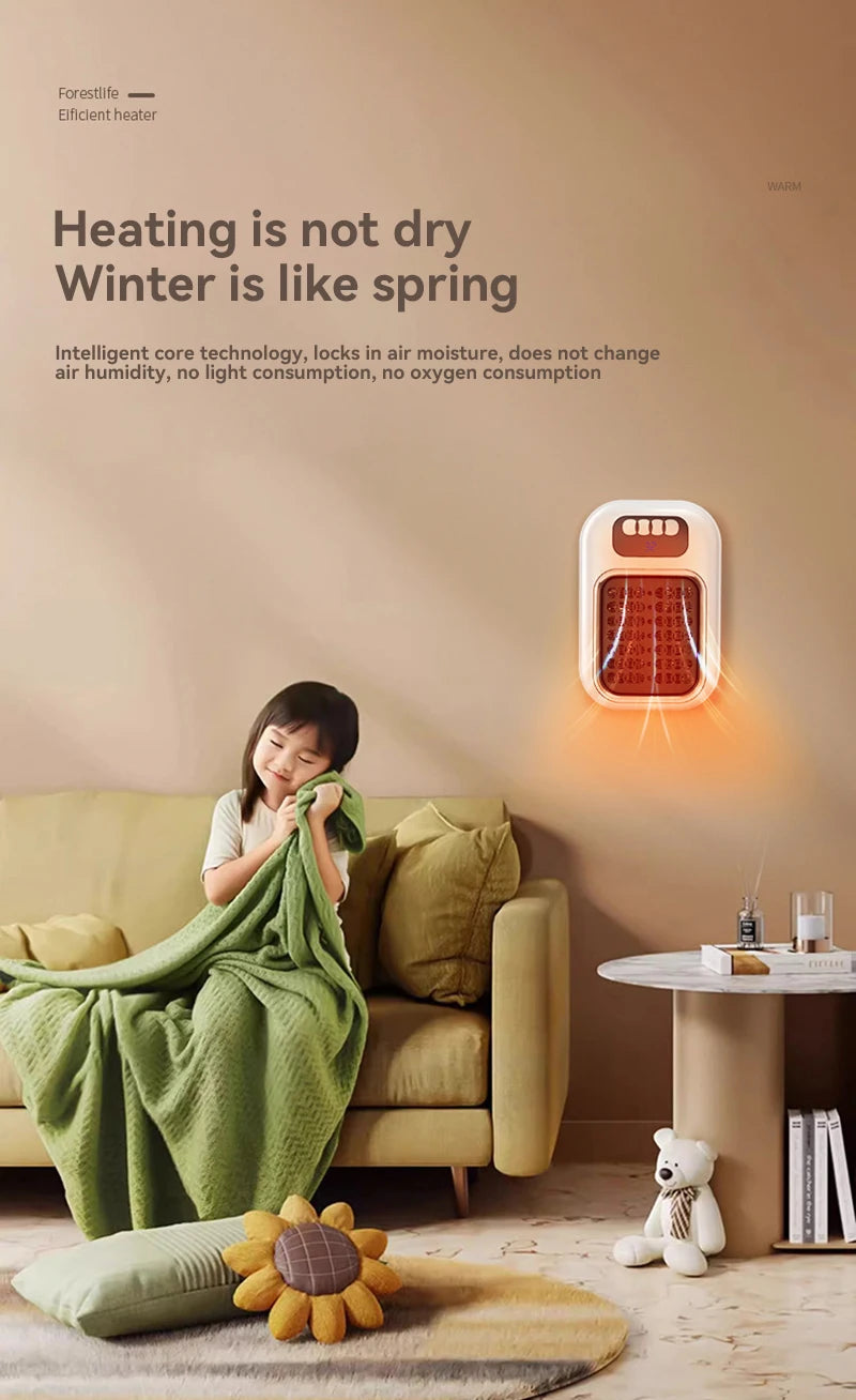 Xiaomi New Portable Heater Mini Electric Heater Plug in Wall Room Heater