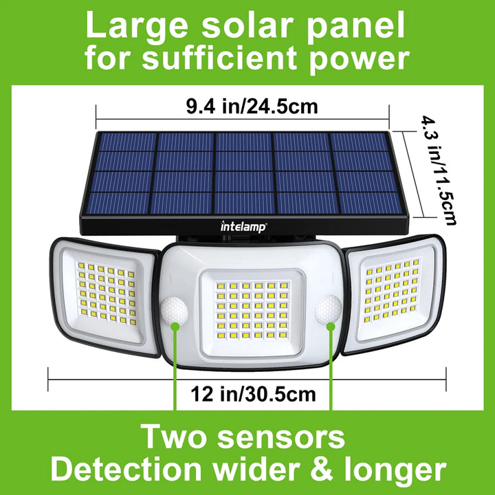 Solar Lights Outdoor with 3 Modes Motion Sensor Super Bright Wall Lam