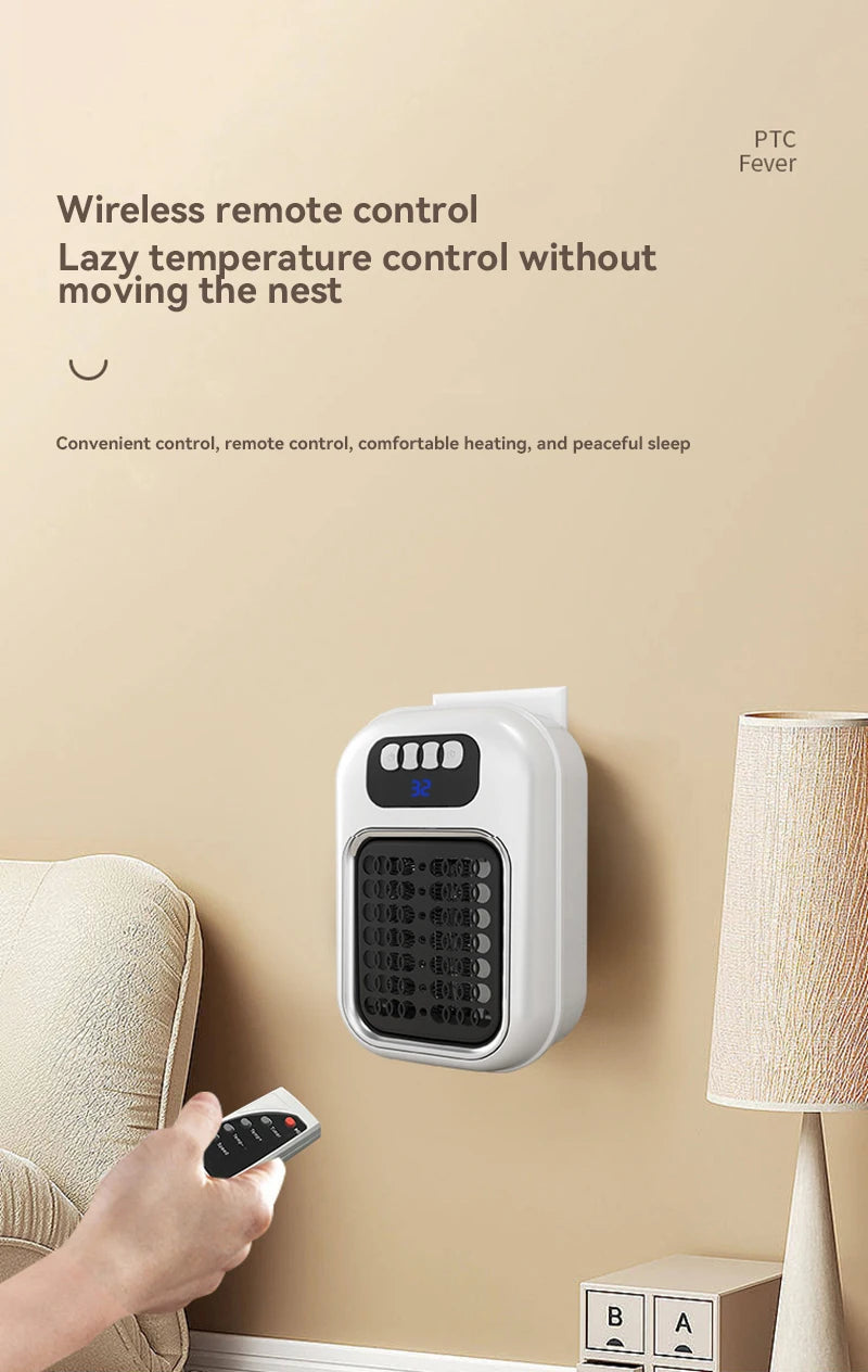 Xiaomi New Portable Heater Mini Electric Heater Plug in Wall Room Heater