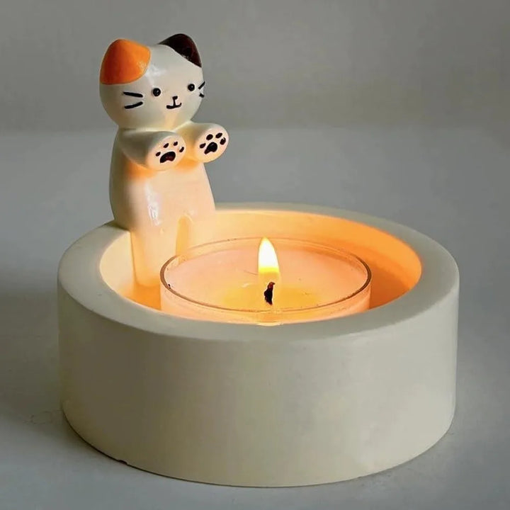New Creative Cute Kitten Candle Candlestick