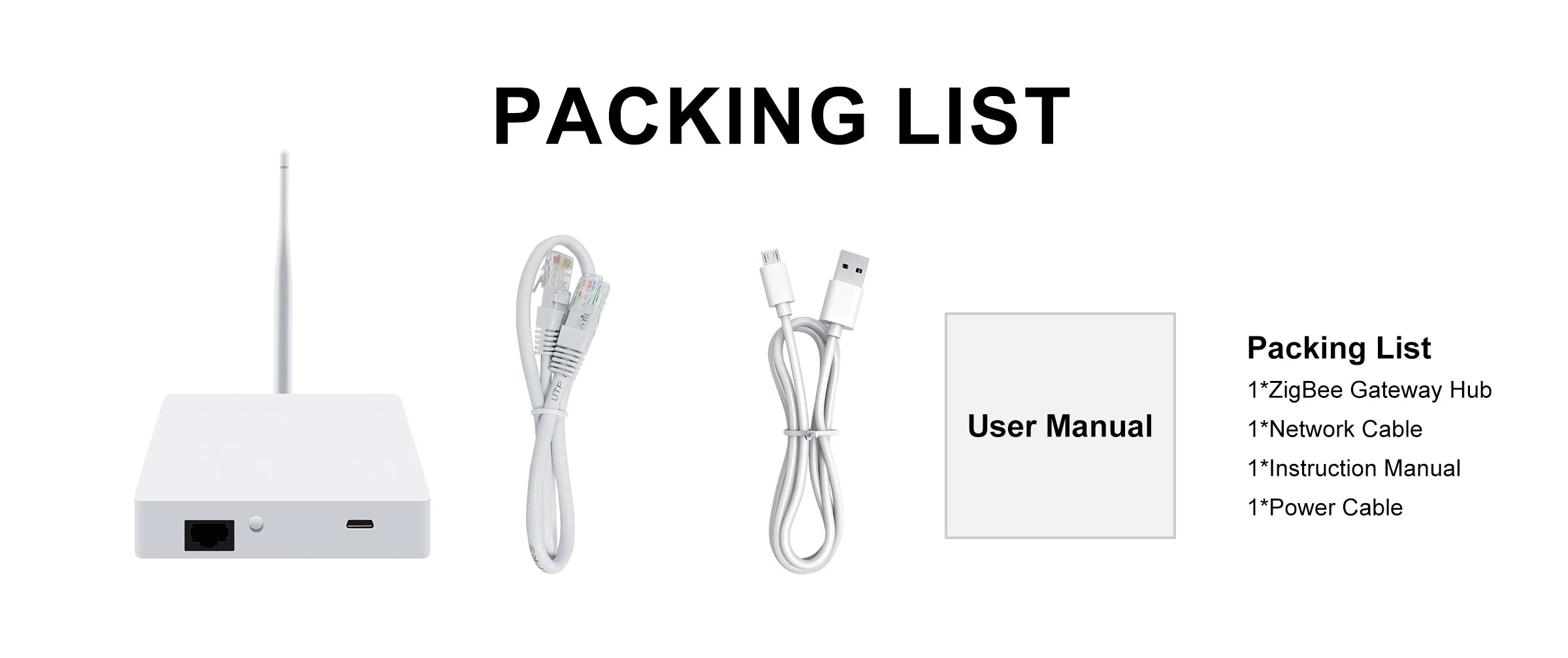 GIRIER Tuya ZigBee Gateway Hub with Antenna Smart Gateway