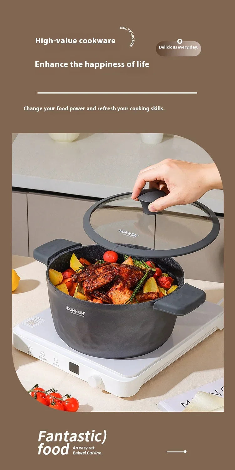 DONNOR Non-stick Pot 12/13/16pcs Cookware Set