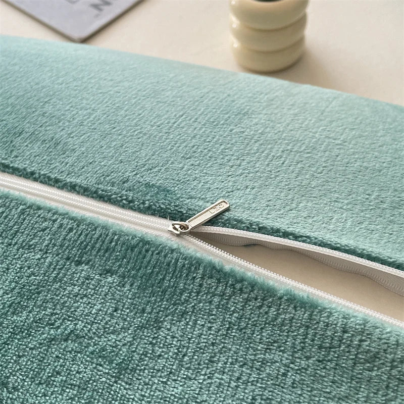 Solid Color Pillows Cover Velvet Pillowslip funda almohada 48x74cm Pillowcase