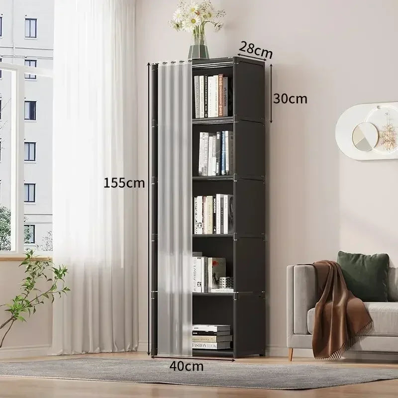 6/5 Layers Dustproof Wardrobe High Capacity Partition Bookshelf