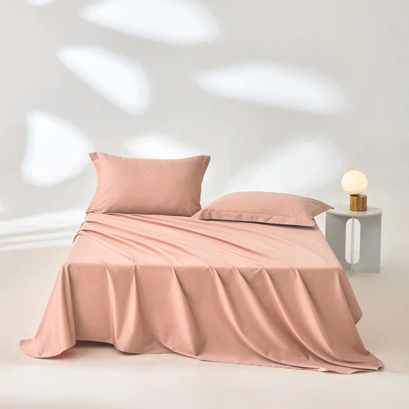 1pc Bed Flat Sheet 100% Egyptian Cotton Solid Color Top Sheets Single Double