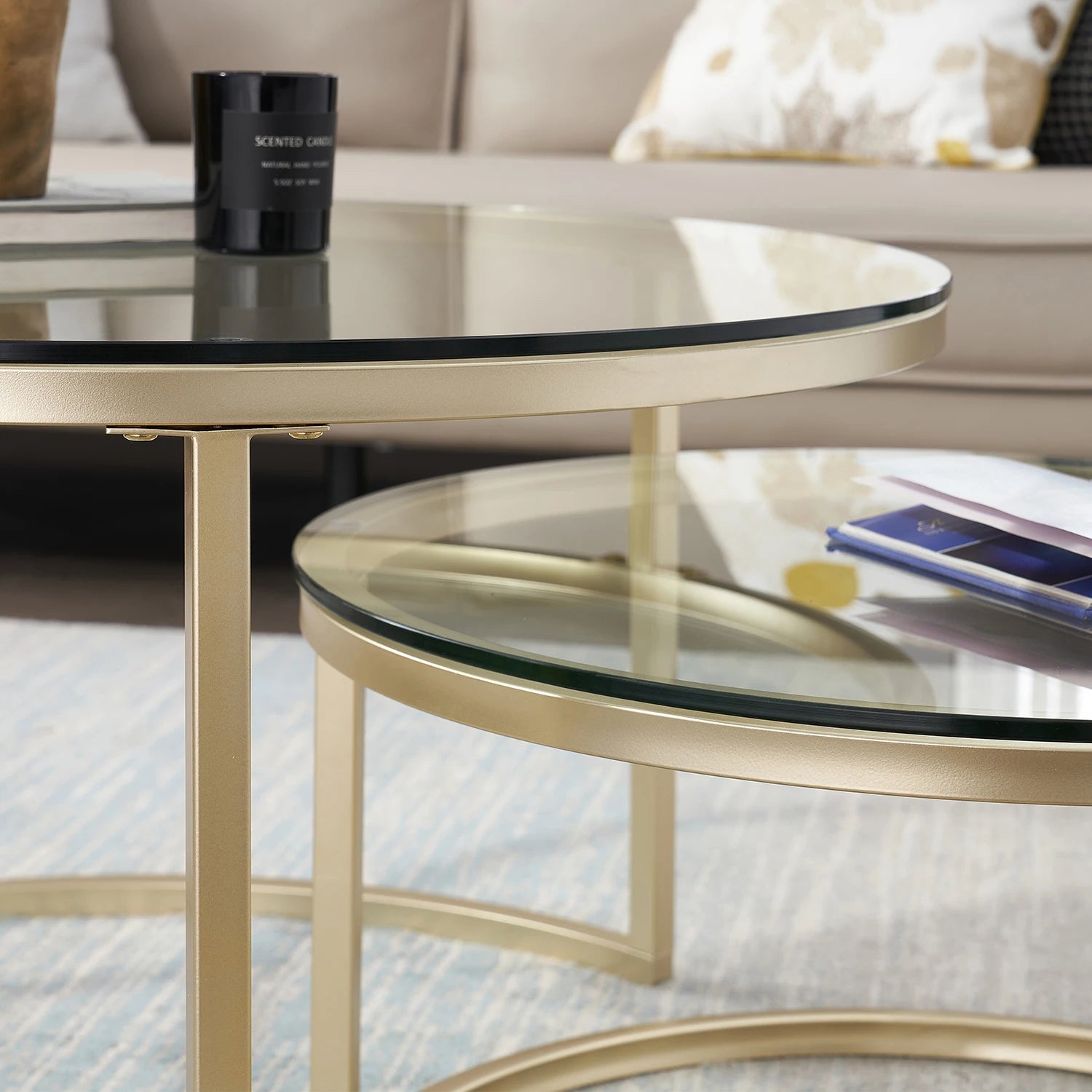 EGOONM 2 in 1 Iron Coffee Table Fashion Small Apartment Living Room Coffee Table