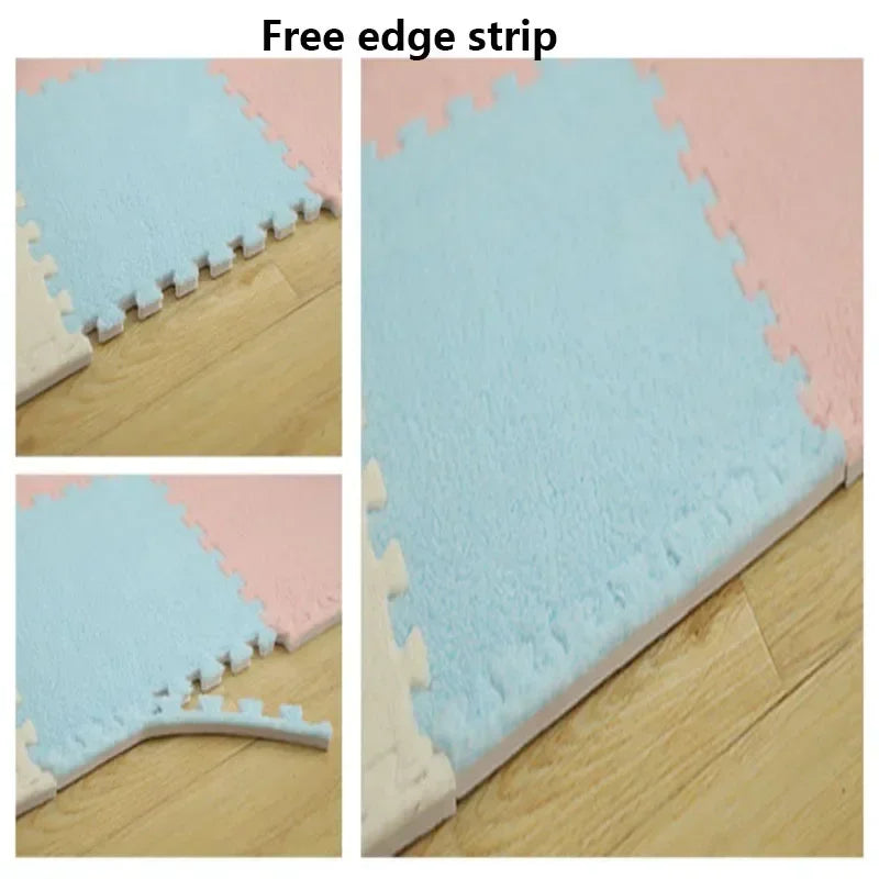 30x30cm Plush Puzzle Foam Floor Mat Creative Fashion Carpet