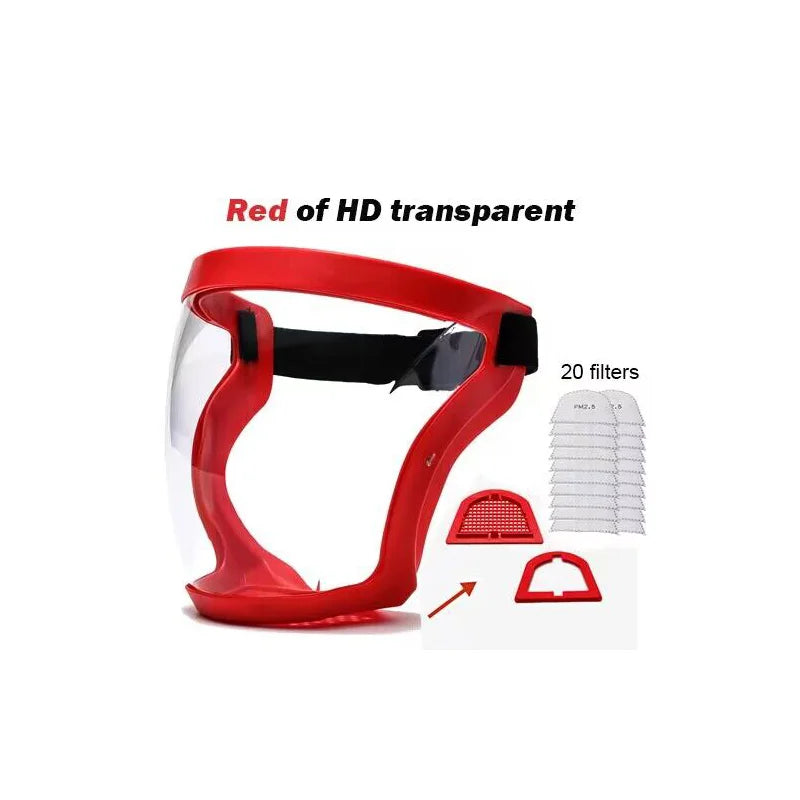 Full Face Transparent Protective Mask Dust and Fog Resistant Oil Splas