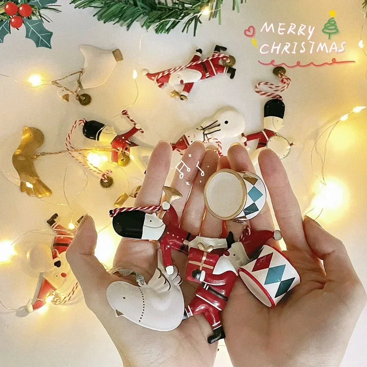 Christmas Party Nordic Christmas Decoration Metal Pendant Christmas Tree