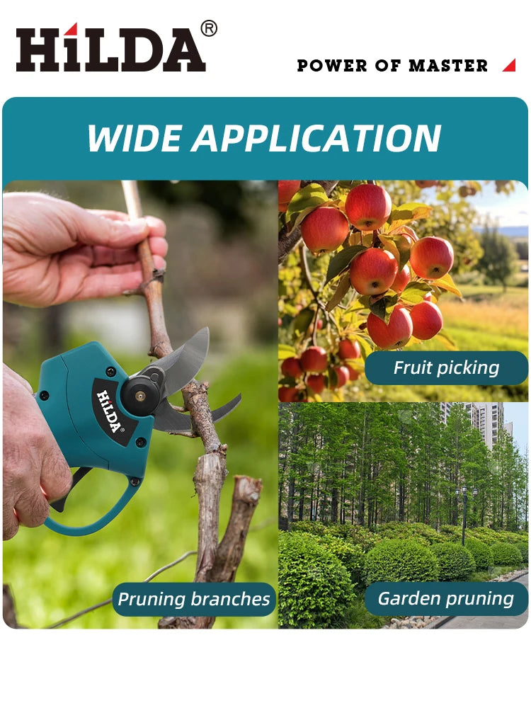 HILDA Brushless Electric Pruning Shears Cordless Fruit Tree