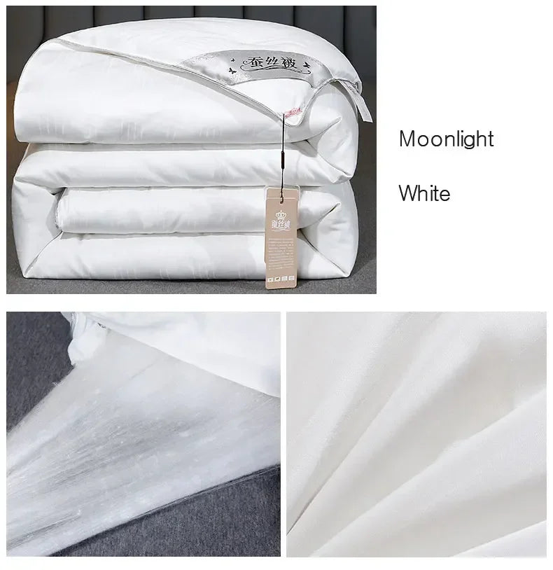 Natural Mulberry Silk Duvet Luxury Queen King Size Comforter