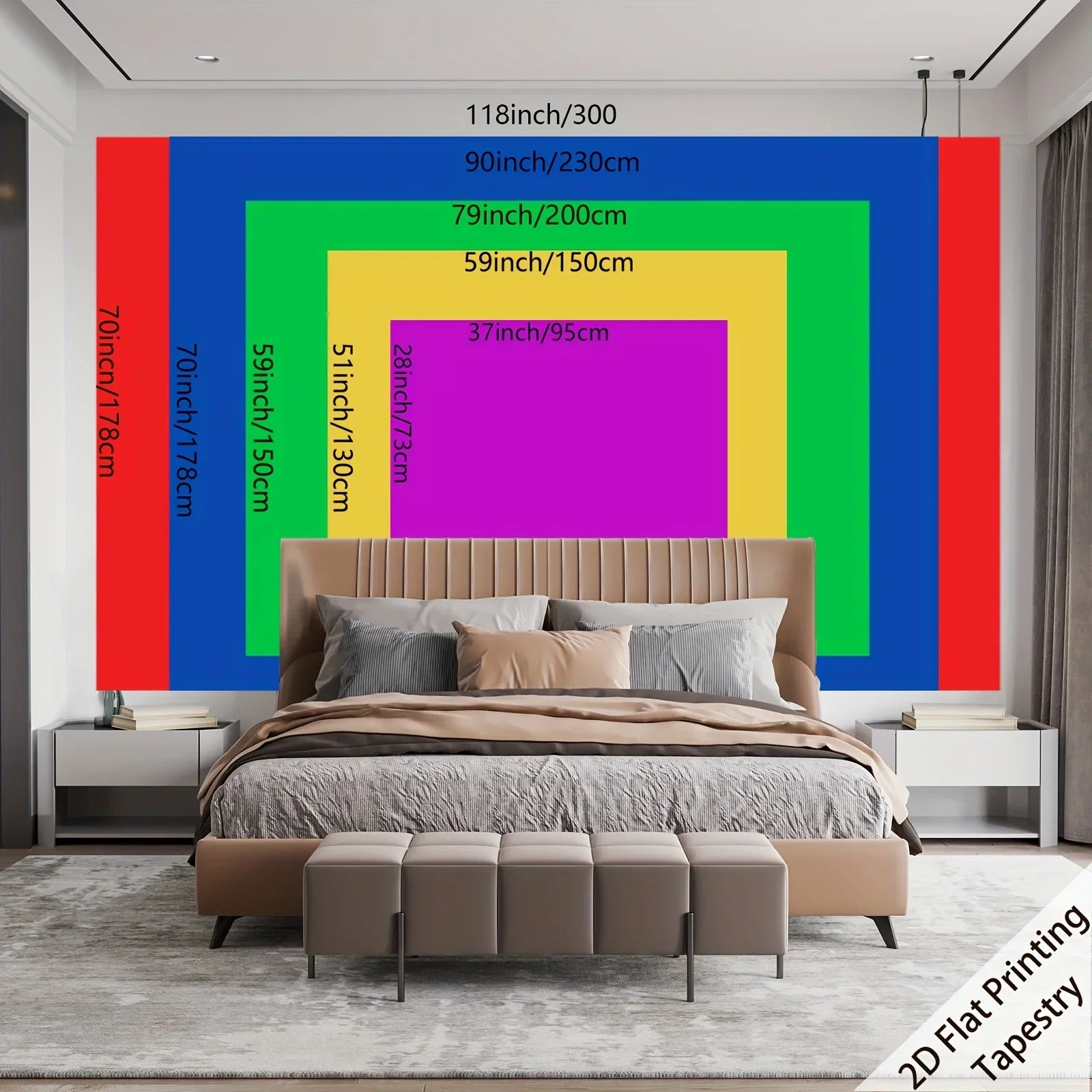 VIKAMA Christmas Tapestry Snowy Christmas Village Scene Living Room