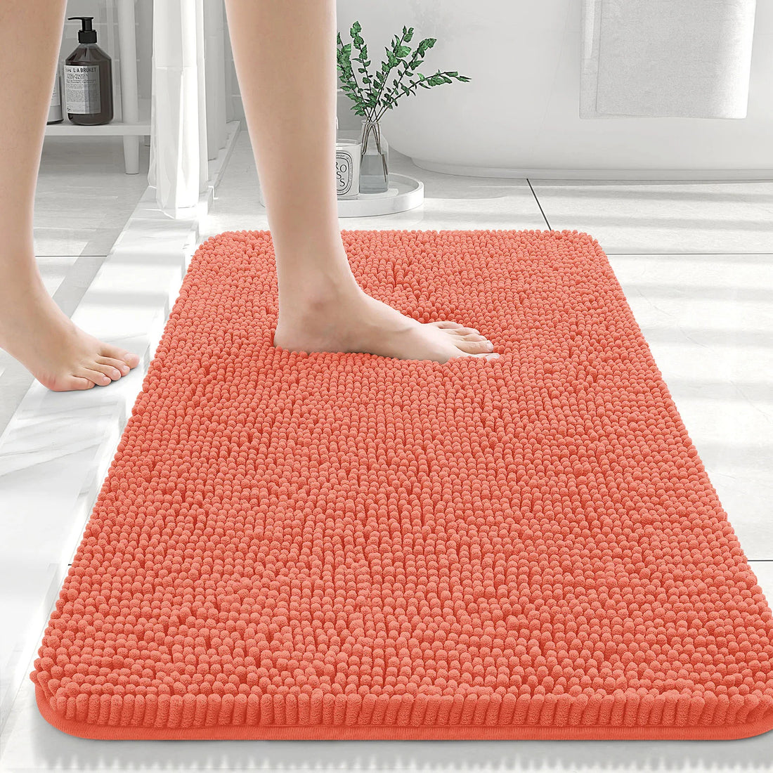 HAPIHAPPY New Chenille Bathroom Rug Mat Extra Soft Thick