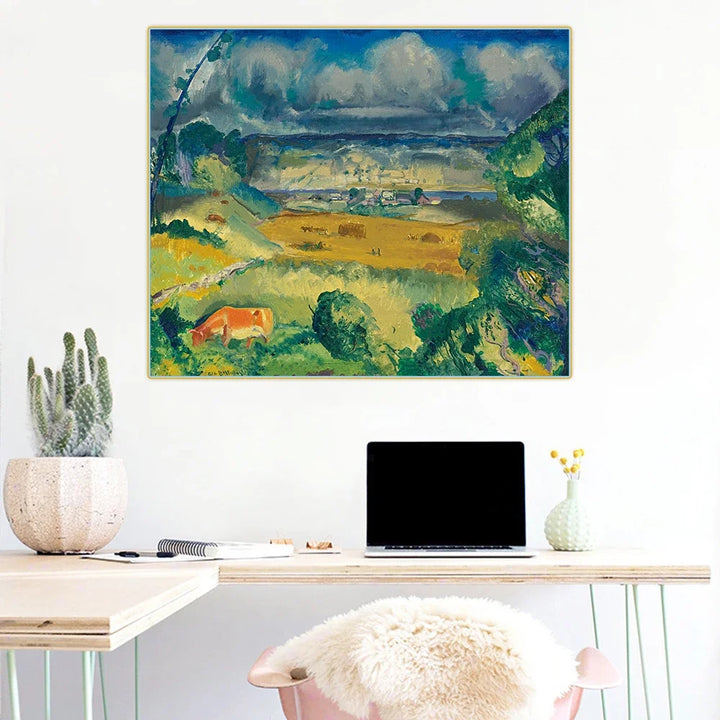 Citon George Bellows《Clouds and meadow》Canvas Oil Painting