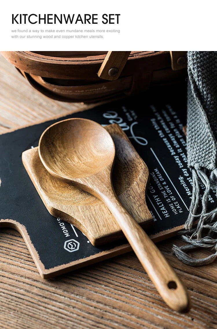 9PCS Wooden Spoons For Cooking, Wooden Utensils For Cooking